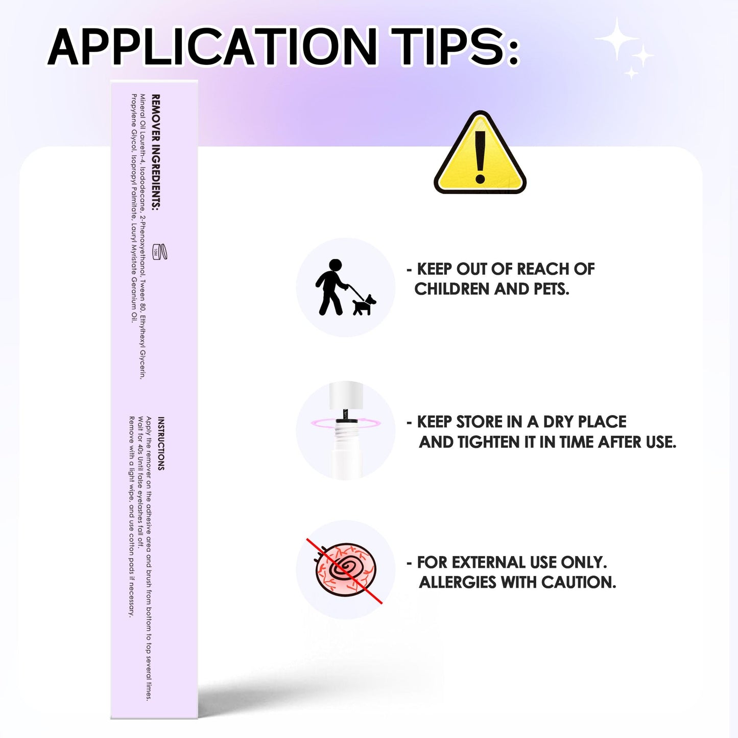 GAQQI Lash Cluster Glue, Lash Bond and Seal Waterproof, Bond & Seal Lash Glue for Eyelash Cluster, Lash Glue Black Long-Lasting 72H, Latex-Free（5ml+5ml）